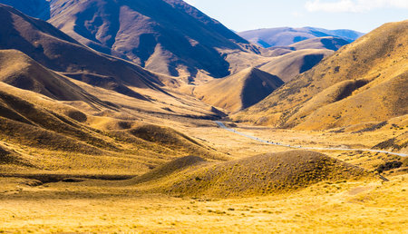 Beautiful highway road at South Island, New Zealand.の写真素材