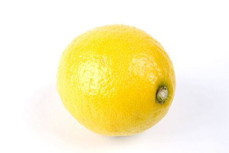 A Lemon fruit isolated on whiteの写真素材