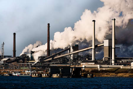 Air poluting factoryのeditorial素材