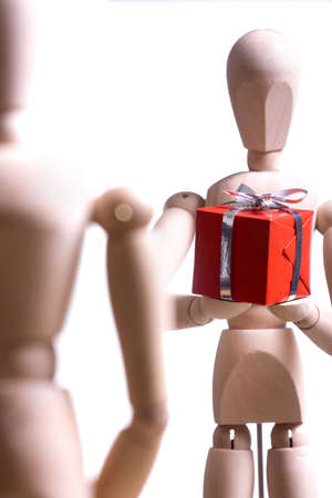 Gift giving, anonymous, diplomatical, faceless, symbolismの写真素材