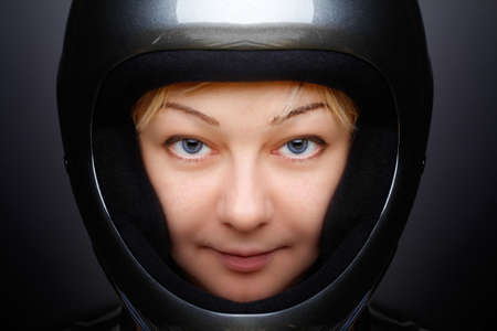 Skin protection, adventure, racing, female.の写真素材