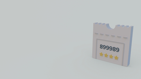 3d icon of one scrap of bill isolated on gray backgroundの写真素材