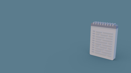 3d icon of paper with text isolated on blue backgroundの写真素材