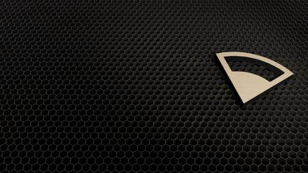laser cut plywood 3d symbol of connection 3 render on metal honeycomb inside laser engraving machine backgroundの写真素材