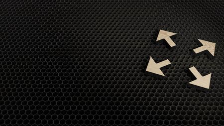 laser cut plywood 3d symbol of expand render on metal honeycomb inside laser engraving machine backgroundの写真素材