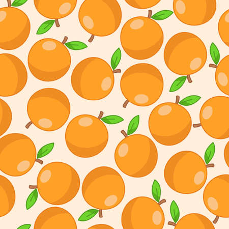 Fresh oranges seamless pattern.のイラスト素材