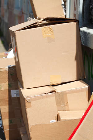 Altpappe, waste paper, cardboard, Bremen, Germanyの写真素材