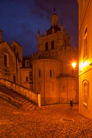 Old Cathrdral Se Velha, Old Town,Coimbra, Beira Litoral, Regio Centro, Portugalの写真素材