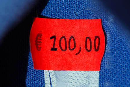 Price Tag 100 Eurosの写真素材