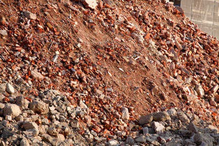 red rubble stones