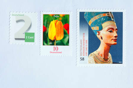 Germany Stamps for letter postのeditorial素材