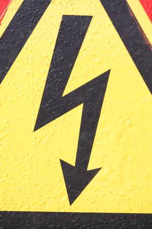 Sign high Voltageの写真素材