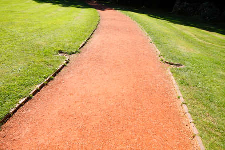 Red Walk in a Parkの写真素材