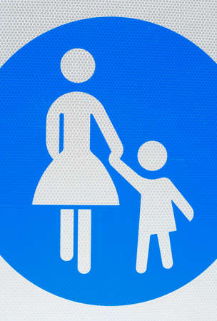 road sign pedestrian's wayの写真素材