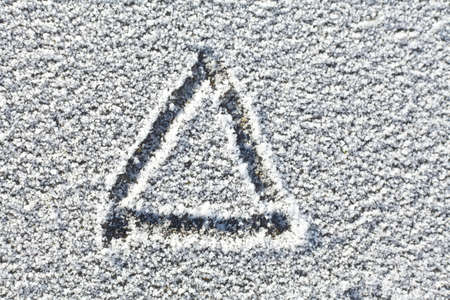 in the hoarfrost painted Triangleの写真素材