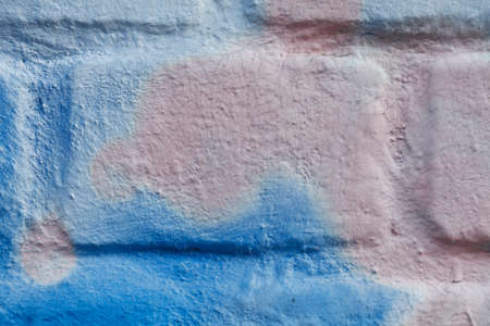 Blue  Brick in a Wallの写真素材