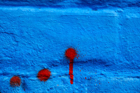 Blue  Brick in a Wallの写真素材