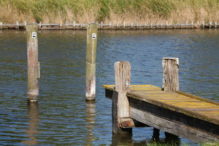 wooden Footbridge in a Harbourのeditorial素材
