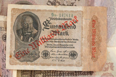Deutsche Reichsmark  Bill , historic  Moneyの写真素材
