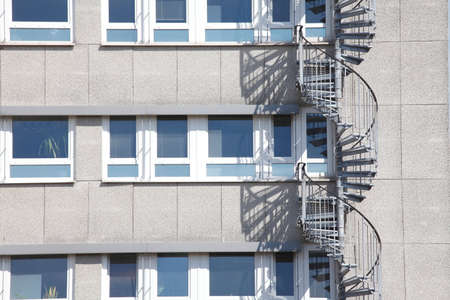 Block of Flats, modrn House with staircaseの写真素材