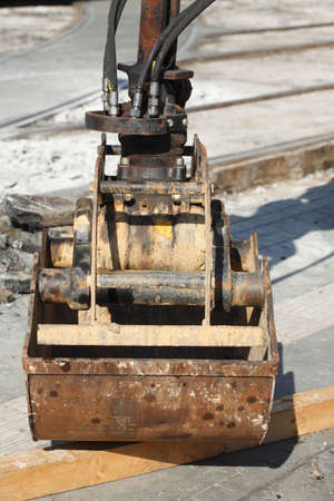 Excavator Bucket on a Construction Site