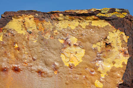 brown rusty metal wall, background pictureの写真素材