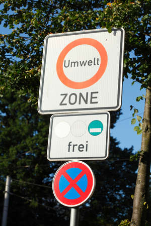 road sign environmental zone (Umweltzone in german)の写真素材