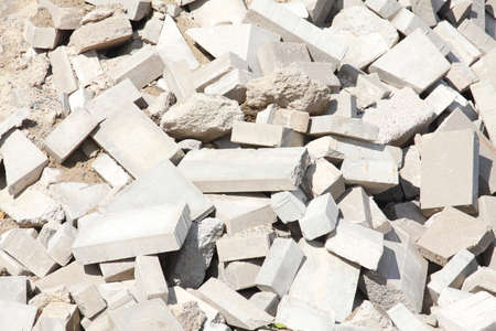 contruction bricks and rubble on a Construction Siteの写真素材