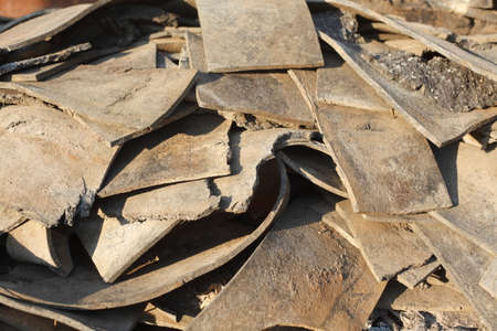 rest of road pavement, waste of road construction worksの写真素材