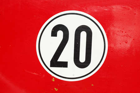 Road  Sign speet Limit 20 Km/h, Germany, Europeの写真素材