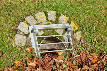canal lid on a meadow