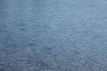 ice cover on an icebound lake 