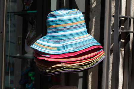 Colorful sun hatsの写真素材