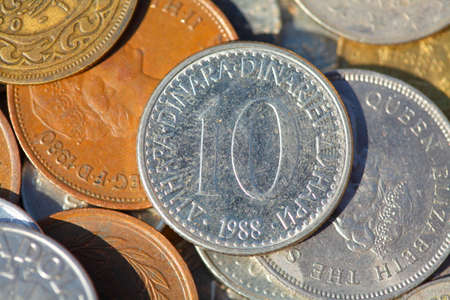 Old coins, various European currencies