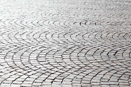 Glittering rain-drenched cobblestones, Germany, Europeの写真素材