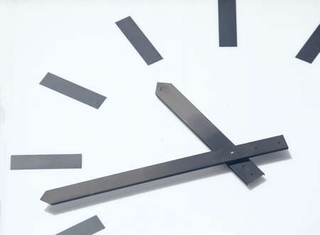Modern clock, black dial, Germany, Europeの写真素材