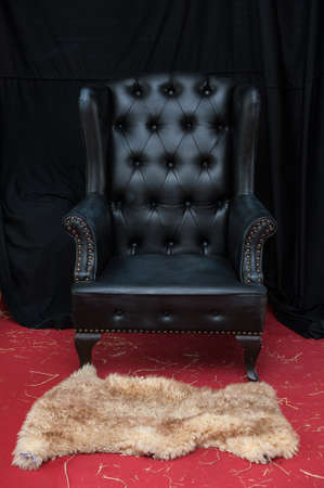 Black leather chair