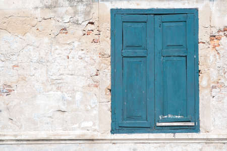 Window on white wall 