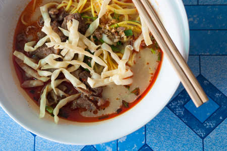 Khao soi  Thai curry noodle の写真素材