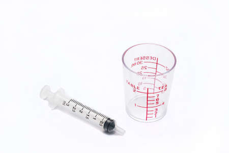 Syringe and beaker