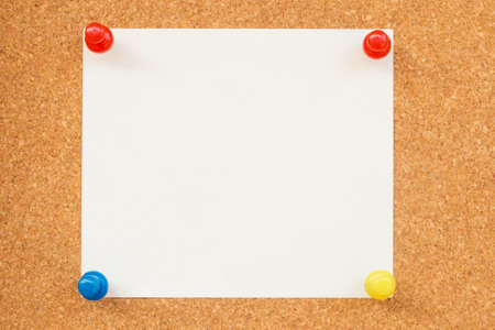 Sticky note pushed on the board 