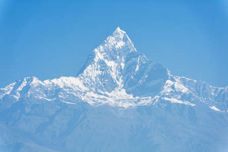 Machapuchare mountain, Pokhara, Nepal の写真素材
