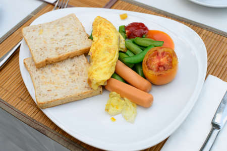 American breakfastの写真素材