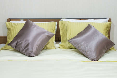 Pillows on the bed