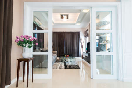 White living roomの写真素材