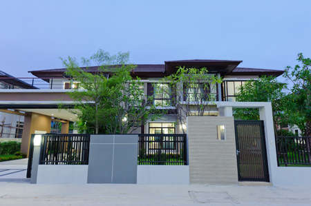 Modern house at night Modern house at night
