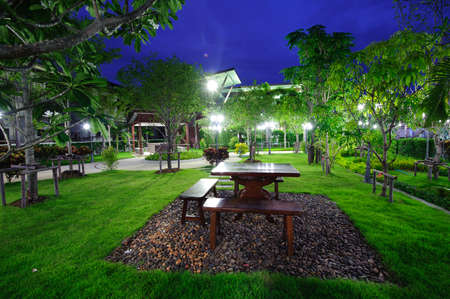 Park at nightの写真素材