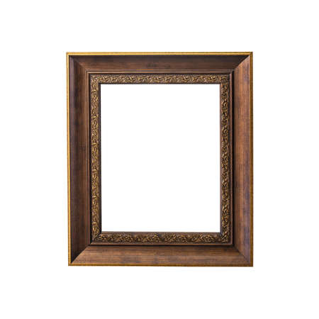 Vintage photo frame isolated on white background 