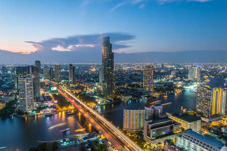 Night view of Bangkok, Thailandのeditorial素材