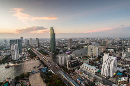 BANGKOK, February 21 : Bangkok view from abandon tower on February 21, 2015. Bangkok is the capital and the most populous city of Thailand. It is known in Thai as Krung Thep Maha Nakhon.のeditorial素材